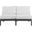 Nizuc Water Resistant Fabric Outdoor Patio 2 Piece Modular Sofa In White