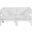 Nizuc Water Resistant Fabric Outdoor Patio 2 Piece Modular Sofa In White