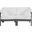 Nizuc Water Resistant Fabric Outdoor Patio 2 Piece Modular Sofa In White