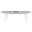 Nizuc Wood Look Accent Paneling Outdoor Patio Extendable Aluminum Dining Table In Grey