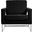 Noah Velvet Accent Chair In Black/Chrome