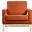 Noah Velvet Accent Chair In Cognac