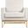 Noah Velvet Accent Chair In Cream