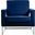 Noah Velvet Accent Chair In Navy/Chrome