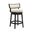 Noely Swivel Counter Height Bar Stool In Black and White