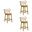 Noely Swivel Counter Height Bar Stool Set of 3 In Amber Glow and White