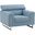 Noho Serena Modern Lounge Chair with Adjustable Headrests In Silver and Blue