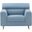 Noho Serena Modern Lounge Chair with Adjustable Headrests In Silver and Blue