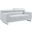 Noho Serena Modern Loveseats with Adjustable Headrests In Silver
