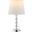 Nola 17 Inch Clear and Chrome Table Lamp Set of 2 with Usb Port