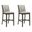 Nolan 26 Inch Counter Height Barstool Set of 2 In Gray and Dark Roast
