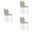 Nolan 26 Inch Counter Height Barstool Set of 3 In Fog and Matte White