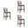 Nolan 26 Inch Counter Height Barstool Set of 3 In Gray and Dark Roast