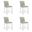 Nolan 26 Inch Counter Height Barstool Set of 4 In Fog and Matte White