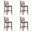 Nolan 26 Inch Counter Height Barstool Set of 4 In Gray and Dark Roast