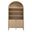 Nolan 74 Inch Tall Wide Arched Storage Display Cabinet Bookshelf In Light Oak