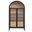 Nolan 74 Inch Tall Wide Arched Storage Display Cabinet In Black Oak