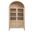Nolan 74 Inch Tall Wide Arched Storage Display Cabinet In Light Oak