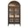 Nolan Arched Bar Cabinet In Walnut and Light Oak