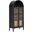 Nolan Arched Storage Tall Display Cabinet In Black and Oak