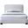 Nolita Textured Fabric King Bed In Grey Linen/Black
