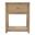 Nora 21 Inch Rectangular Wood 1 Drawer Small Nightstand with Lower Open Shelf In Light Brown