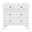 Nora 25 Inch Rectangular Wood 3 Drawer Nightstand In White
