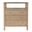 Nora 27 Inch Rectangular Wood 3 Drawer Tall Nightstand with Open Shelf on Top In Light Brown