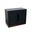 Nora 31 Inch 2 Door Storage Cabinet with Shelf In Black and Whiskey