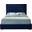 Nora Velvet King Bed In Navy