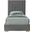 Nora Velvet Twin Bed In Grey