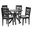 Norah Fabric and Wood 5-Piece Dining Set In Grey and Dark Brown