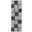 Nordic 2' x 6' Indoor Rug In Grey and Black