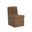 Norm Wheeled Dining Chair In Copley Cognac