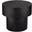 Notch Mango Wood Round Side Table In Black