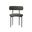 Notting Hi Cleo Dining Chair Set of 2 In Boucle Brown and Black