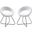 Nouvelle Upholstered Fabric Dining Chair Set Of 2 In Black White