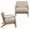Novak Lounge Chair Set of 2 In Cream