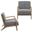 Novak Lounge Chair Set of 2 In Grey