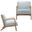 Novak Lounge Chair Set of 2 In Light Blue