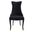 Novara Modern Wooden Dining Chair In Velvet Black