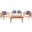 Nunzio 4 Piece Outdoor Set With Accent Pillows In Maple