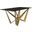 Nuvor 55 Inch Dining Table In Gold and Black