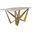 Nuvor 55 Inch Dining Table In Gold and Dark Grey