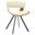 Nymia Wooden Dining Chair with Walnut Color In Beige