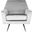 Nynette Light Grey Velvet Retro Mid Century Accent Chair