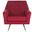 Nynette Velvet Retro Mid Century Accent Chair in Maroon