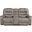 Oberon Double Reclining Loveseat with Center Console In Brown and Gray