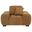 Octavia Fabric Upholstered Track Arm Accent Chair In Amber