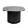 Octavia Fluted Mango Wood Round Coffee Table In Black